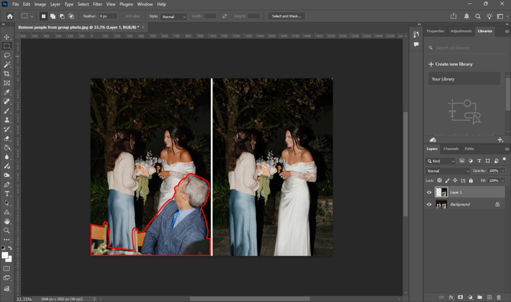 Remove People from a Group Photo in Photoshop