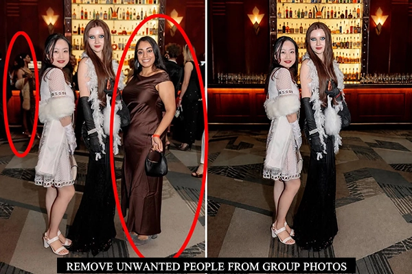 Remove unwanted people from group photo